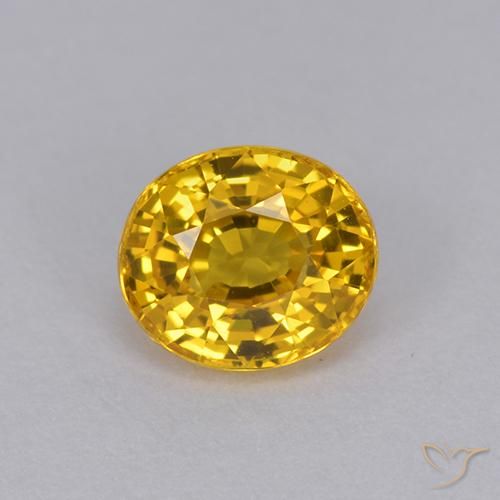 1.01ct Natürlicher Tiefes Goldorange Saphir, Oval, VVS