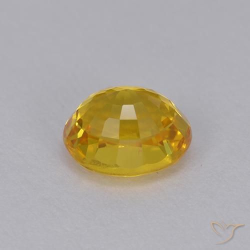 9,17 ctw natürlicher Tiefes Goldorange Saphir, Oval, VVS
