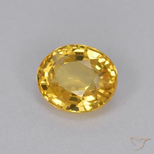 9,17 ctw natürlicher Golden Saphir, Oval, VVS