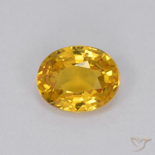 0.98ct Natürlicher Golden Saphir, Oval, VVS