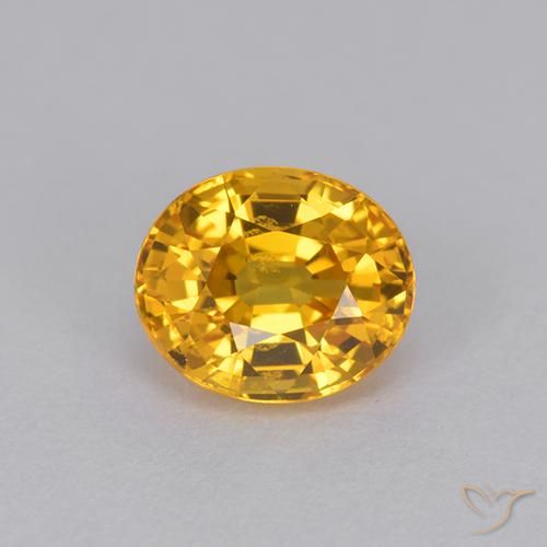 1.22ct Natürlicher Dunkelgolden Saphir, Oval, VVS