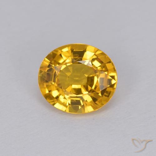 1.05ct Natürlicher Dunkelgolden Saphir, Oval, VVS-VS