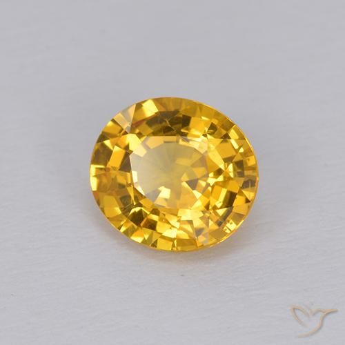 9,17 ctw natürlicher Dunkelgolden Saphir, Oval, VVS-VS