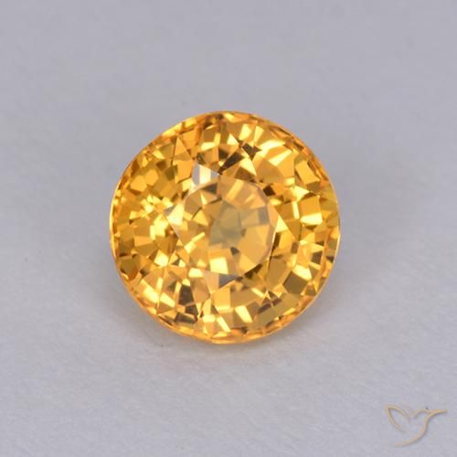9,17 ctw natürlicher Golden Saphir, Runden, VVS
