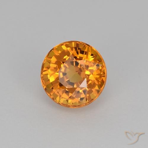 9,17 ctw natürlicher Tiefes Orange-Gold Saphir, Runden, VVS