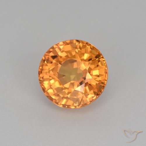 9,17 ctw natürlicher Dunkelorange Saphir, Runden, VVS