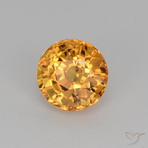 9,17 ctw natürlicher Tiefes Orange-Gold Saphir, Runden, VVS
