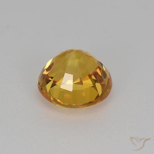 9,17 ctw natürlicher Tiefes Orange-Gold Saphir, Runden, VVS