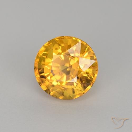 9,17 ctw natürlicher Tiefes Goldorange Saphir, Runden, VVS-VS