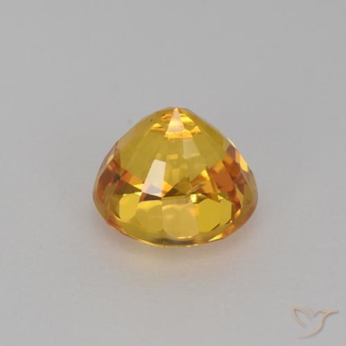 9,17 ctw natürlicher Tiefes Goldorange Saphir, Runden, VVS-VS