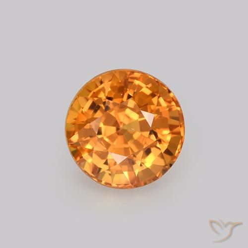 1.13ct Natürlicher Dunkelorange Saphir, Runden, VVS-VS