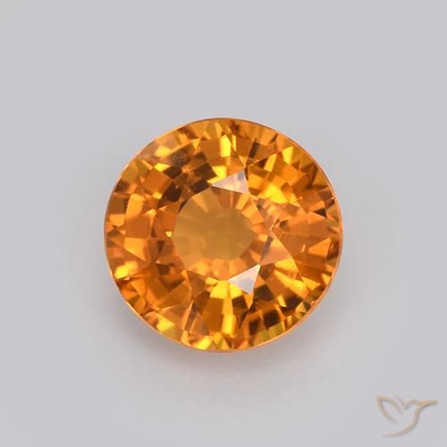 9,17 ctw natürlicher Tiefes Orange-Gold Saphir, Runden, VVS