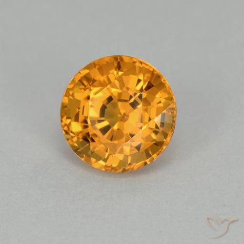 9,17 ctw natürlicher Tiefes Orange-Gold Saphir, Runden, VVS