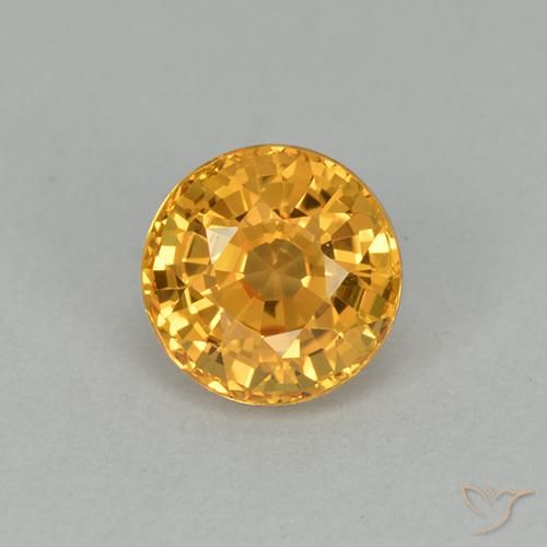 1.05ct Natürlicher Dunkelgolden Saphir, Runden, VVS