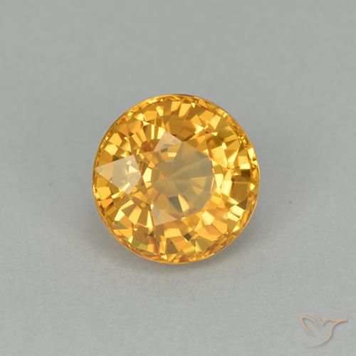 9,17 ctw natürlicher Dunkelgolden Saphir, Runden, VVS