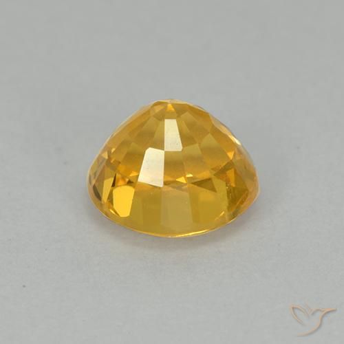 9,17 ctw natürlicher Tiefes Gold Saphir, Runden, VVS
