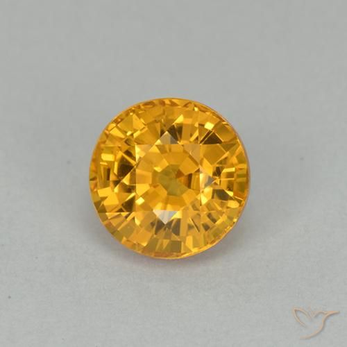1.00ct Natürlicher Dunkelgolden Saphir, Runden, VVS