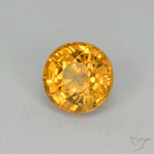 9,17 ctw natürlicher Dunkelgolden Saphir, Runden, VVS