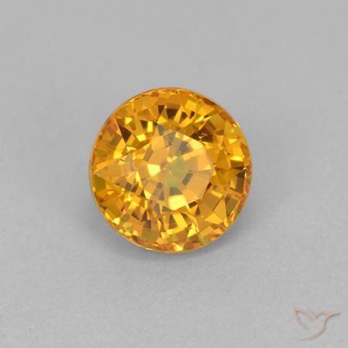 9,17 ctw natürlicher Tiefes Goldorange Saphir, Runden, VVS