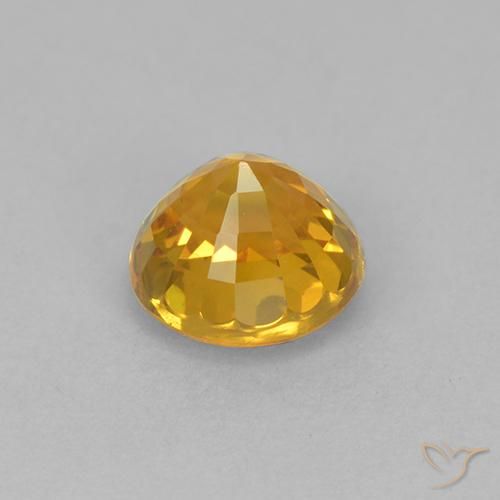 9,17 ctw natürlicher Tiefes Goldorange Saphir, Runden, VVS