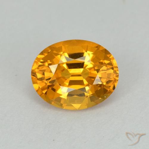 1.15ct Natürlicher Dunkelgolden Saphir, Oval, VVS