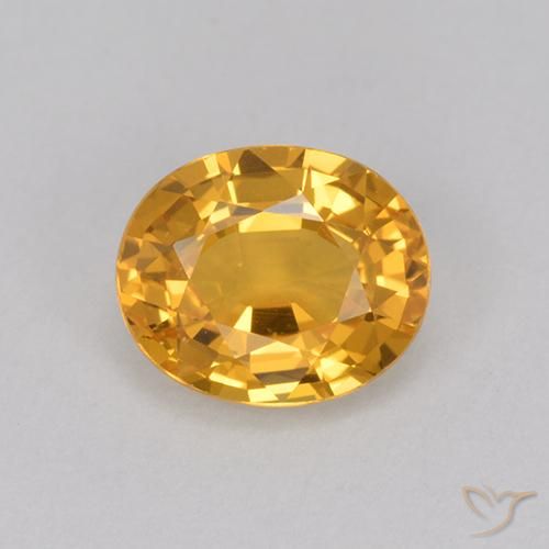 1.11ct Natürlicher Dunkelgolden Saphir, Oval, VVS
