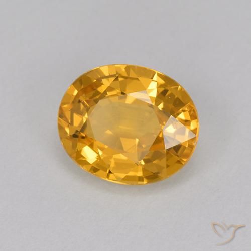 9,17 ctw natürlicher Dunkelgolden Saphir, Oval, VVS