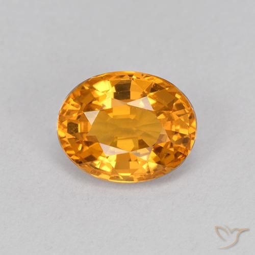1.03ct Natürlicher Orange-Gold Saphir, Oval, VVS