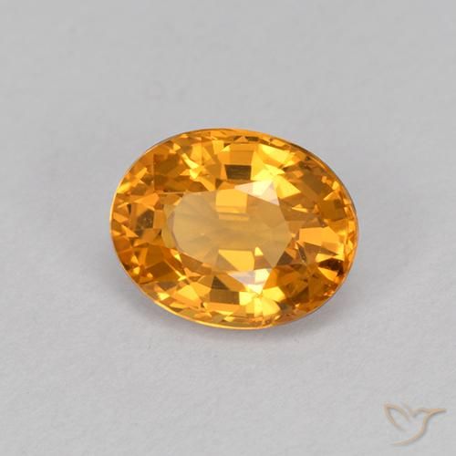 9,17 ctw natürlicher Orange-Gold Saphir, Oval, VVS