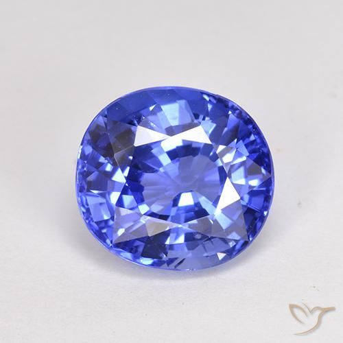 3.66ct Natürlicher Helles Kornblumenblau Saphir, Oval, VS