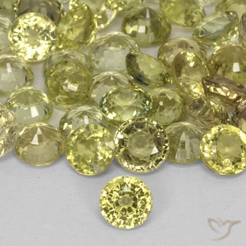 0.47ct Natürlicher Zitronengelb Saphir, Runden, VS