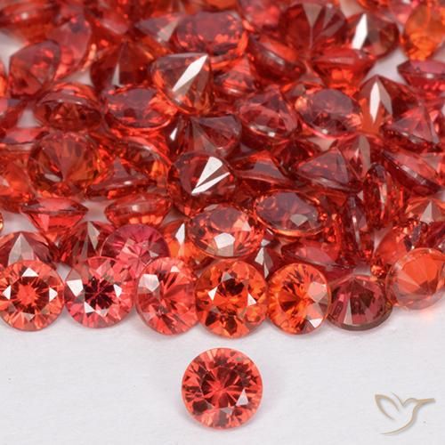 0.14ct Natürlicher Mittel-Dunkelrot Saphir, Runden, VS