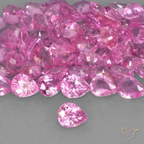 0.36ct Natürlicher Intensives Rosa Saphir, Birnenform, VVS-VS