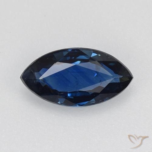 0.74ct Natürlicher Navy blau Saphir, Marquise, VVS-VS