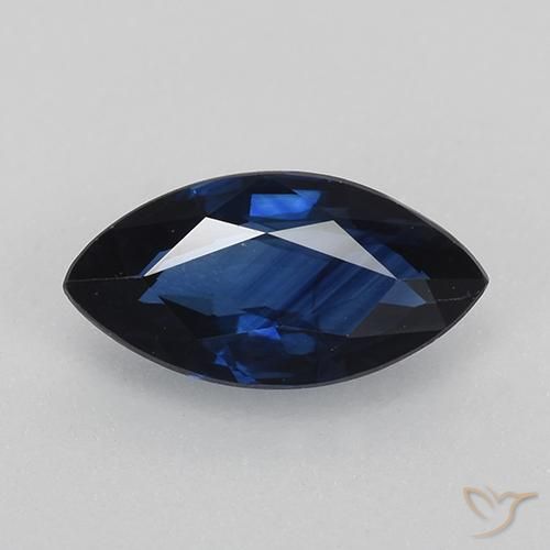 0.80ct Natürlicher dunkelblau Saphir, Marquise, VVS-VS