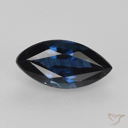 0.82ct Natürlicher dunkelblau Saphir, Marquise, VVS-VS