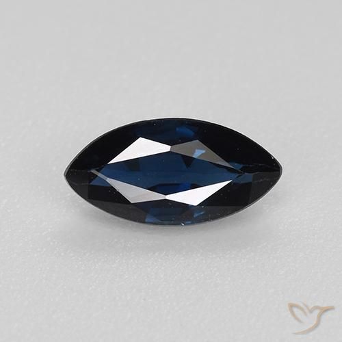 0.73ct Natürlicher dunkelblau Saphir, Marquise, VVS-VS