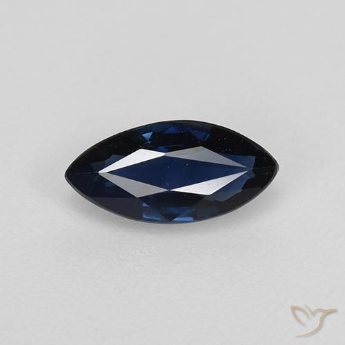 0.74ct Natürlicher Navy blau Saphir, Marquise, VVS-VS