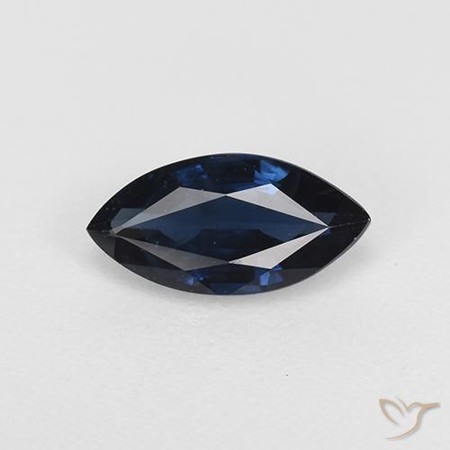 0.73ct Natürlicher dunkelblau Saphir, Marquise, VS