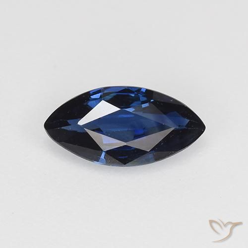 0.69ct Natürlicher dunkelblau Saphir, Marquise, VVS-VS