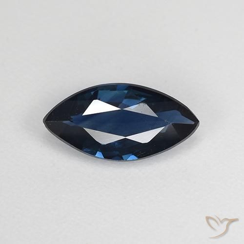 0.67ct Natürlicher Mitternachtsblau Saphir, Marquise, VVS-VS