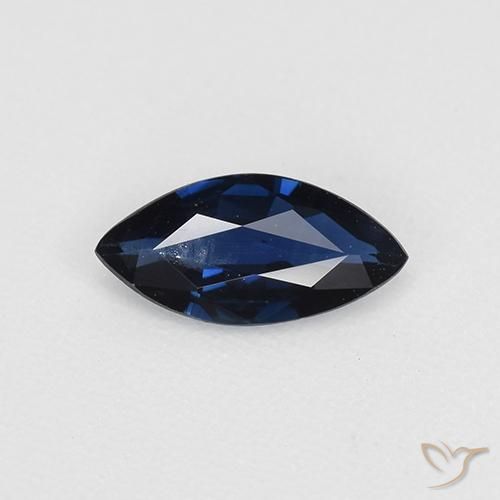 0.47ct Natürlicher tiefblau Saphir, Marquise, VVS-VS