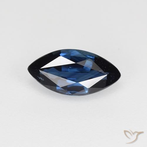 0.69ct Natürlicher dunkelblau Saphir, Marquise, VVS-VS