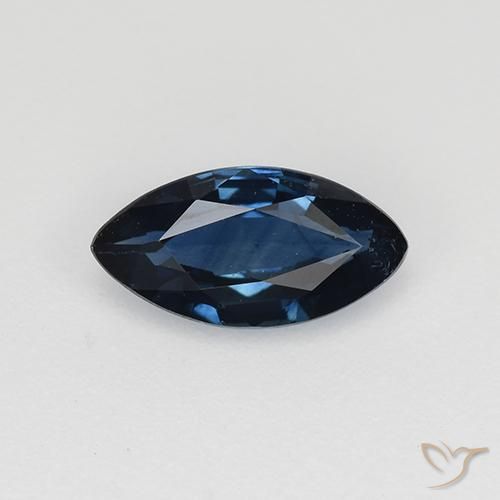 0.63ct Natürlicher Schwarz Blau Saphir, Marquise, VS