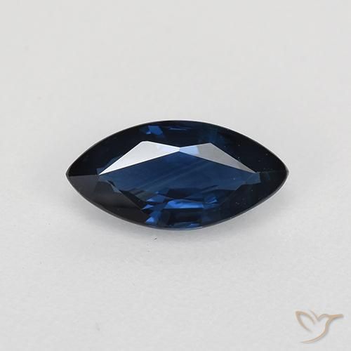 0.70ct Natürlicher Nachtblau Saphir, Marquise, VVS