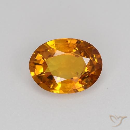 0.80ct Natürlicher Erde Orange Saphir, Oval, VS