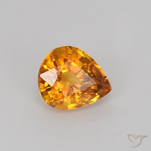 9,17 ctw natürlicher Mittelorange Saphir, Birnenform, VVS-VS