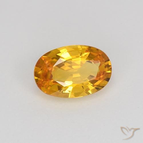 9,17 ctw natürlicher Tiefes Orange-Gold Saphir, Oval, VVS-VS