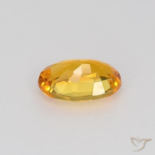 9,17 ctw natürlicher Tiefes Orange-Gold Saphir, Oval, VVS-VS