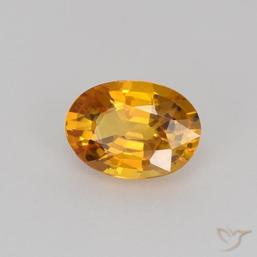 9,17 ctw natürlicher Aprikose Orange Saphir, Oval, VVS-VS